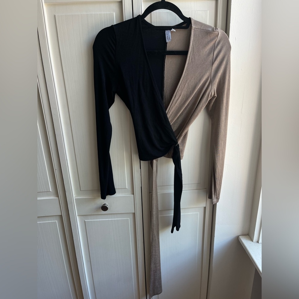 & Other Stories Two Toned Wrap Shirt